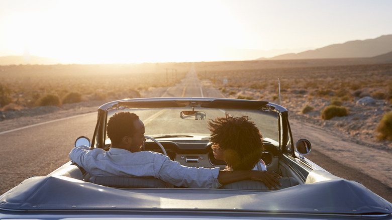 Couple on a road trip