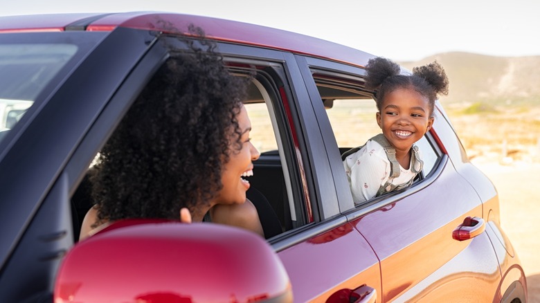 Mother and daughter road trip