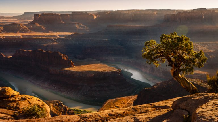 Utah canyon during golden hour