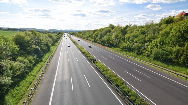 Cars driving on the autobahn