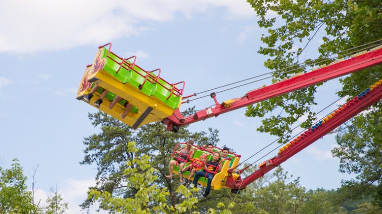 Kids on ride at Knoebels