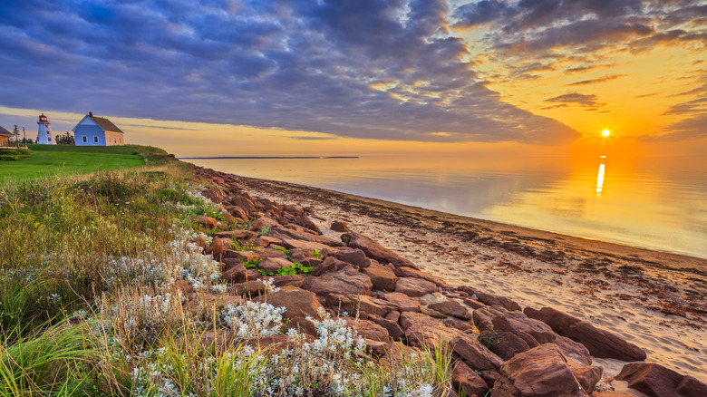 Lighthouse at sunrise on PEI