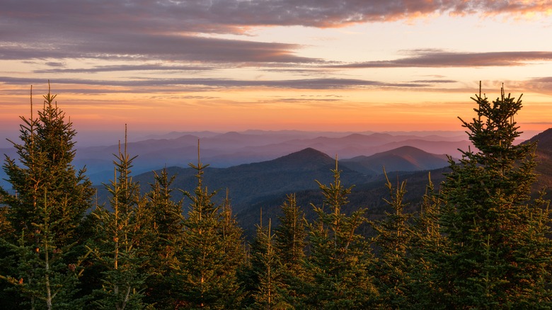 Mount Mitchell at sunset