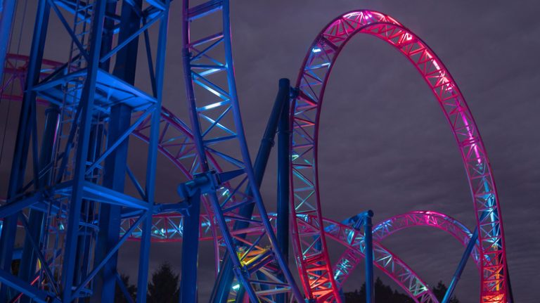 Adrenaline Peak at night