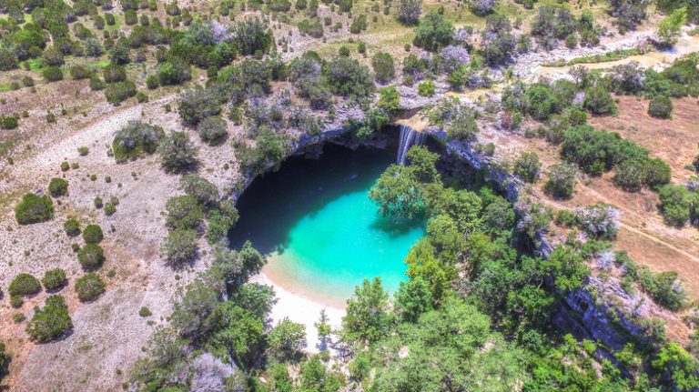 aerial view of Hamilton Pool