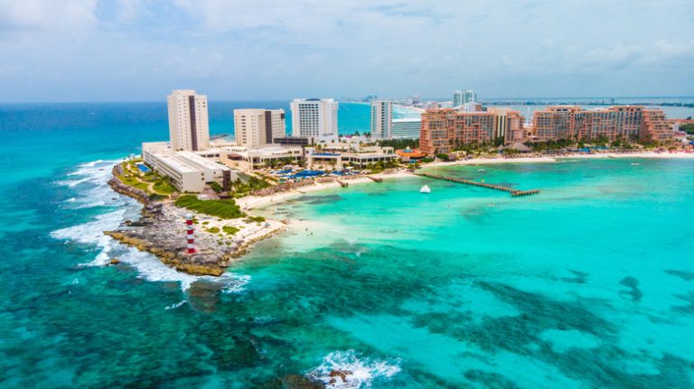 Ariel view of Isla Mujeres