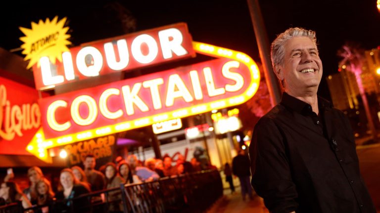 Bourdain neon sign