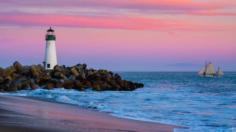 Sunset at Santa Cruz, California