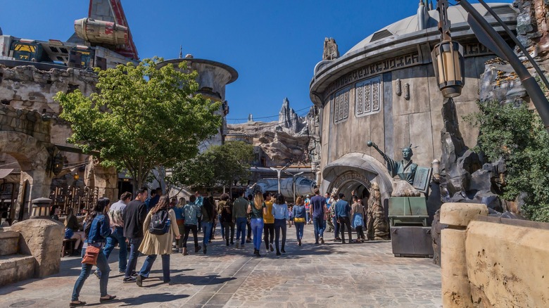 People at Star Wars Galaxy's Edge in Disneyland