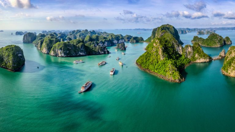 Ha Long Bay aerial view