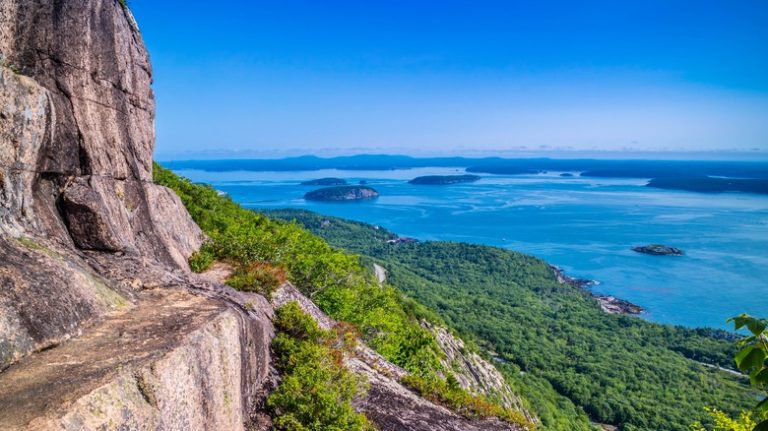 Precipice Trail on cliff face