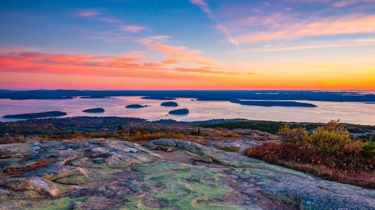 Acadia sunrise from Cadillac Mountain