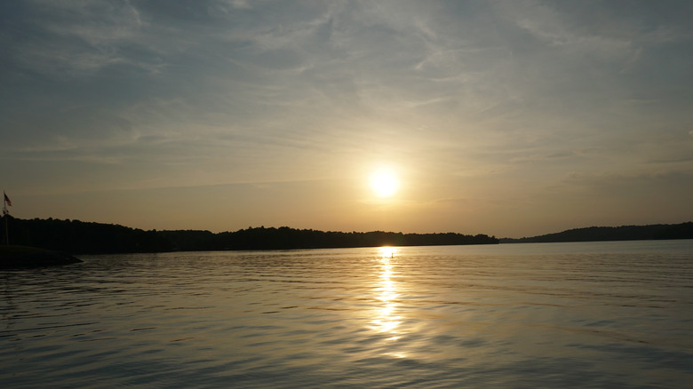 Sun setting on Lake Barkley