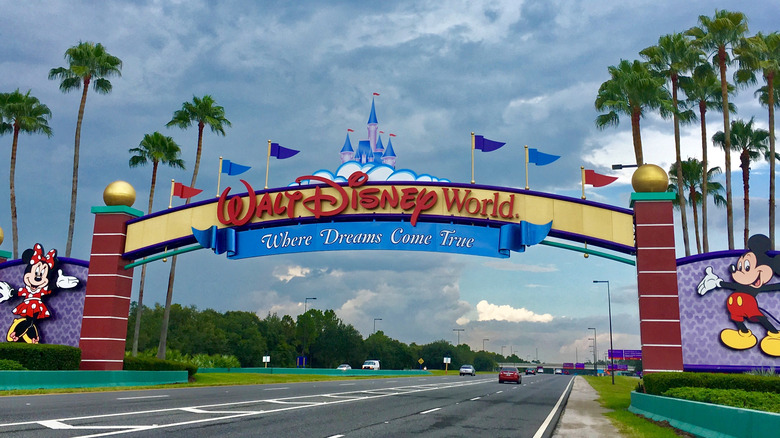 Disney World sign at park