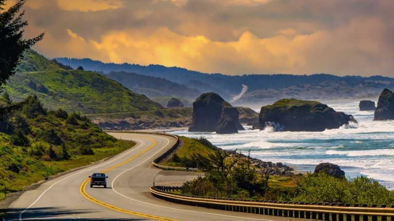 car driving on US Highway 101