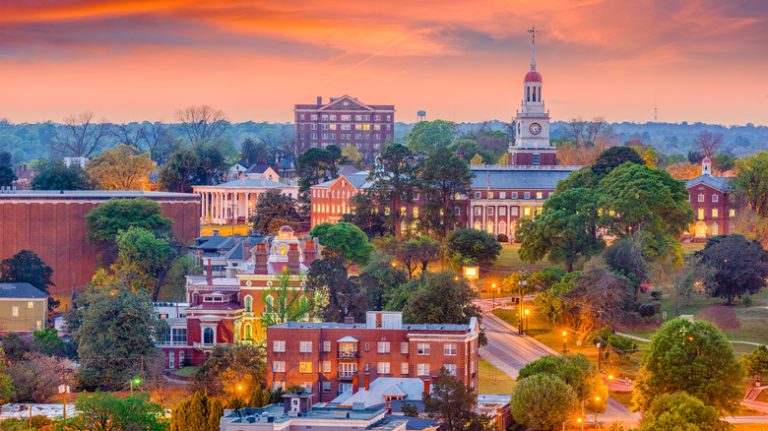 Macon, Georgia at sunset