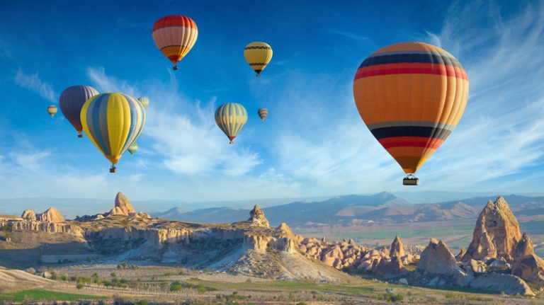 Hot air balloons over Cappadocia