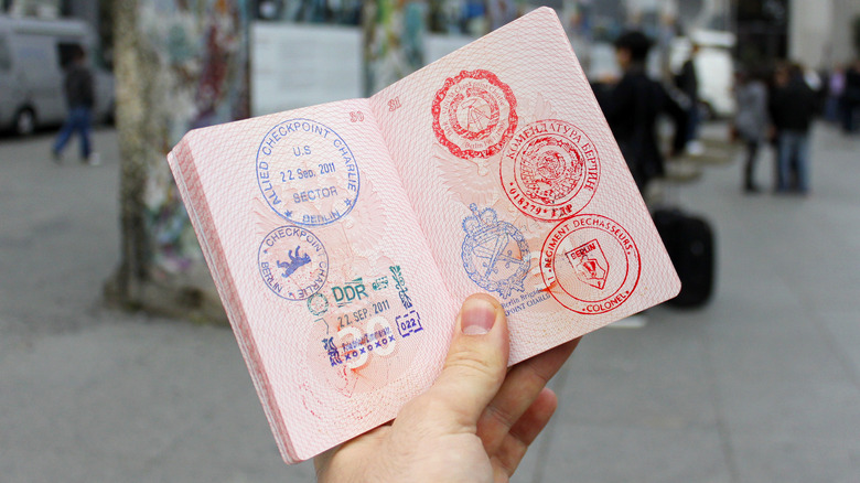 Checkpoint Charlie stamp on passport