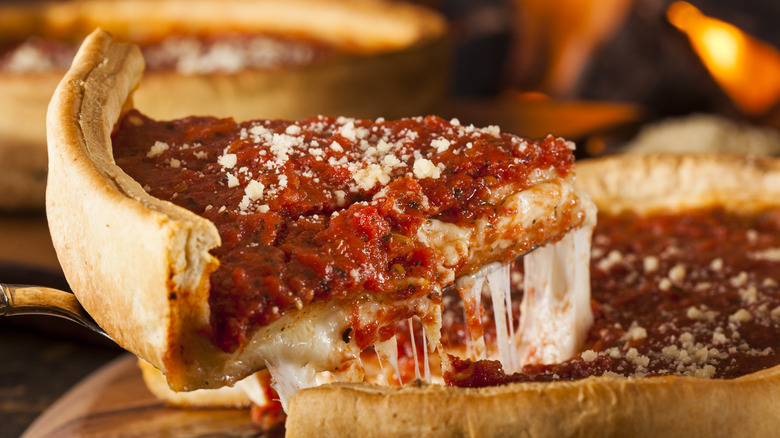 Chicago deep dish pizza