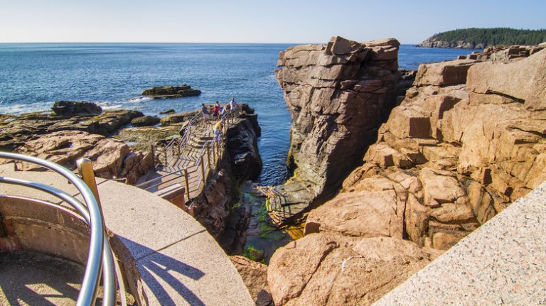 Visitors at Thunder Hole