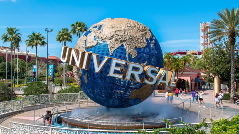 The Universal Sphere with people in background