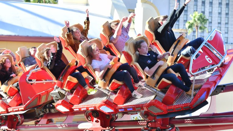 riders on Universal Studios Florida coaster